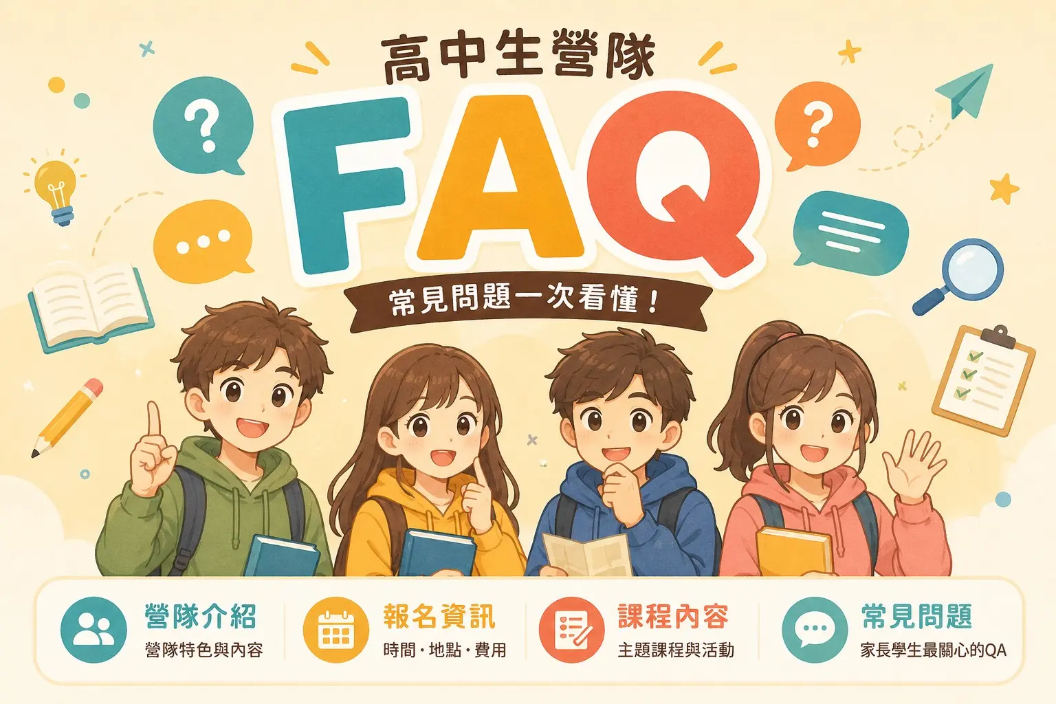高中生營隊問答集FAQ